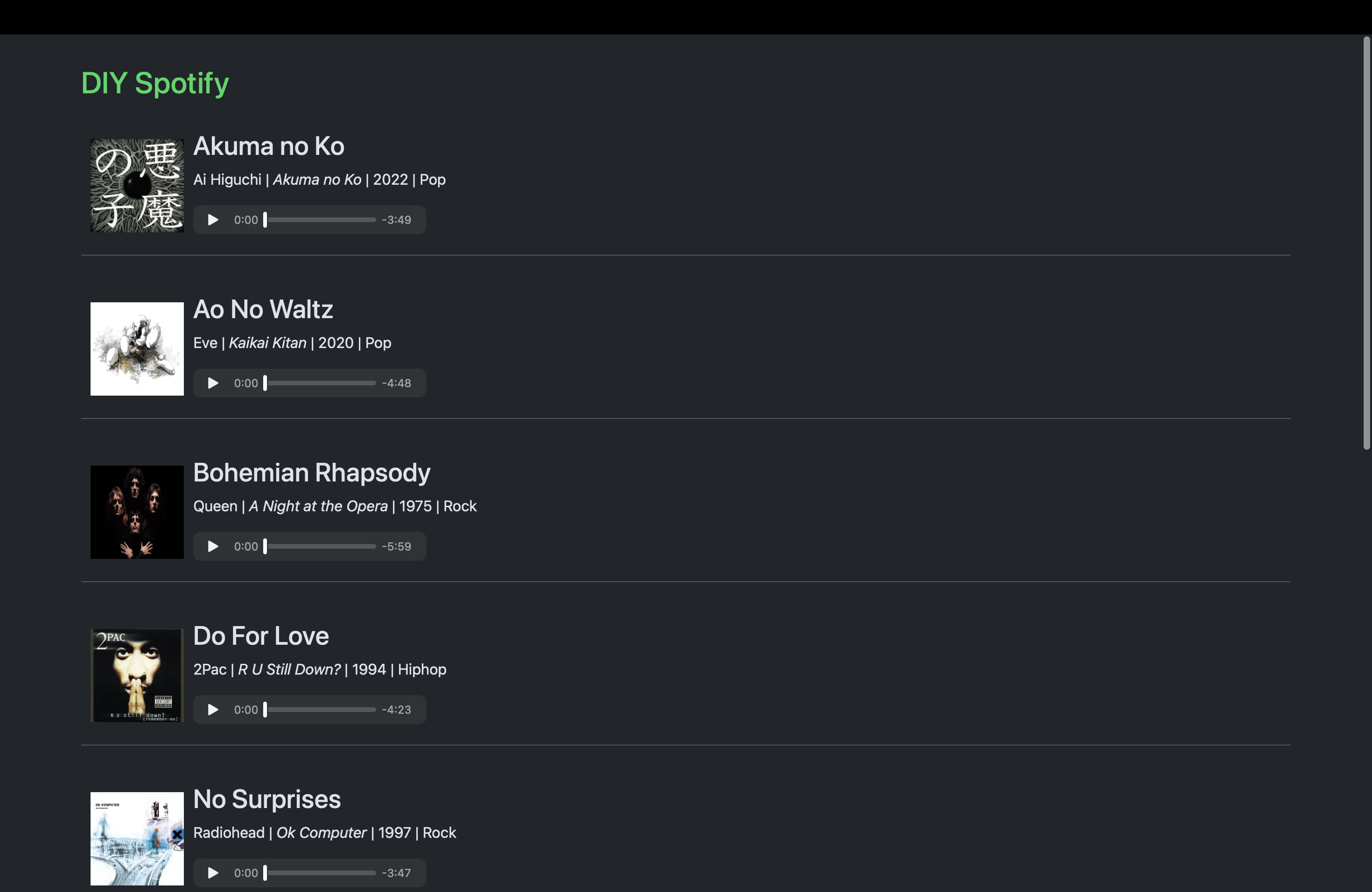 DIY Spotify